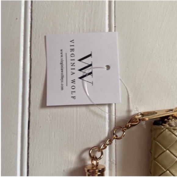 Virginia Wolf Mini Woven Pouch Gold - Picture 4 of 6